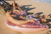 Inflatable Sun Chair Rose Gold  Glitter Jumbo Size PoolCandy