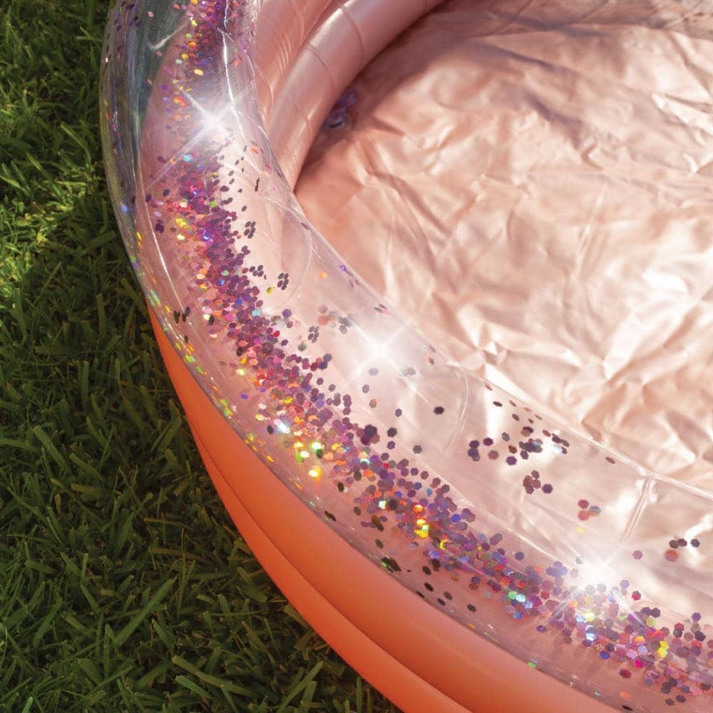 Inflatable Sunning Pool Rose Gold Glitter PoolCandy