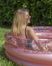 Inflatable Sunning Pool Rose Gold Glitter PoolCandy