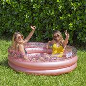 Inflatable Sunning Pool Rose Gold Glitter PoolCandy