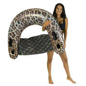 Inflatable Sun Chair Leopard Print Jumbo Size PoolCandy