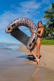 Inflatable Sun Chair Leopard Print Jumbo Size PoolCandy