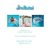Inflatable Sun Chair Silver Glitter Jumbo Size PoolCandy