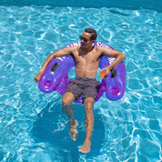 Inflatable Sun Chair Floating on Sunshine Grape PoolCandy