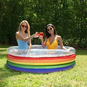 Inflatable Sunning Pool Classic Rainbow Glitter PoolCandy
