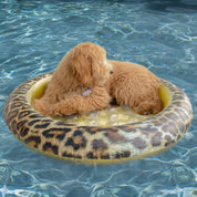 Inflatable Small Dog Float Safari Print PoolCandy