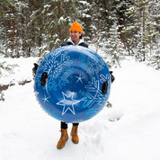 SnowCandy Inflatable Snow Tube Snow Tube Blue Pro Edition 48 inch SnowCandy