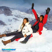 Peppermint Inflatable Snow Sled for 2 Person 77 inch SnowCandy
