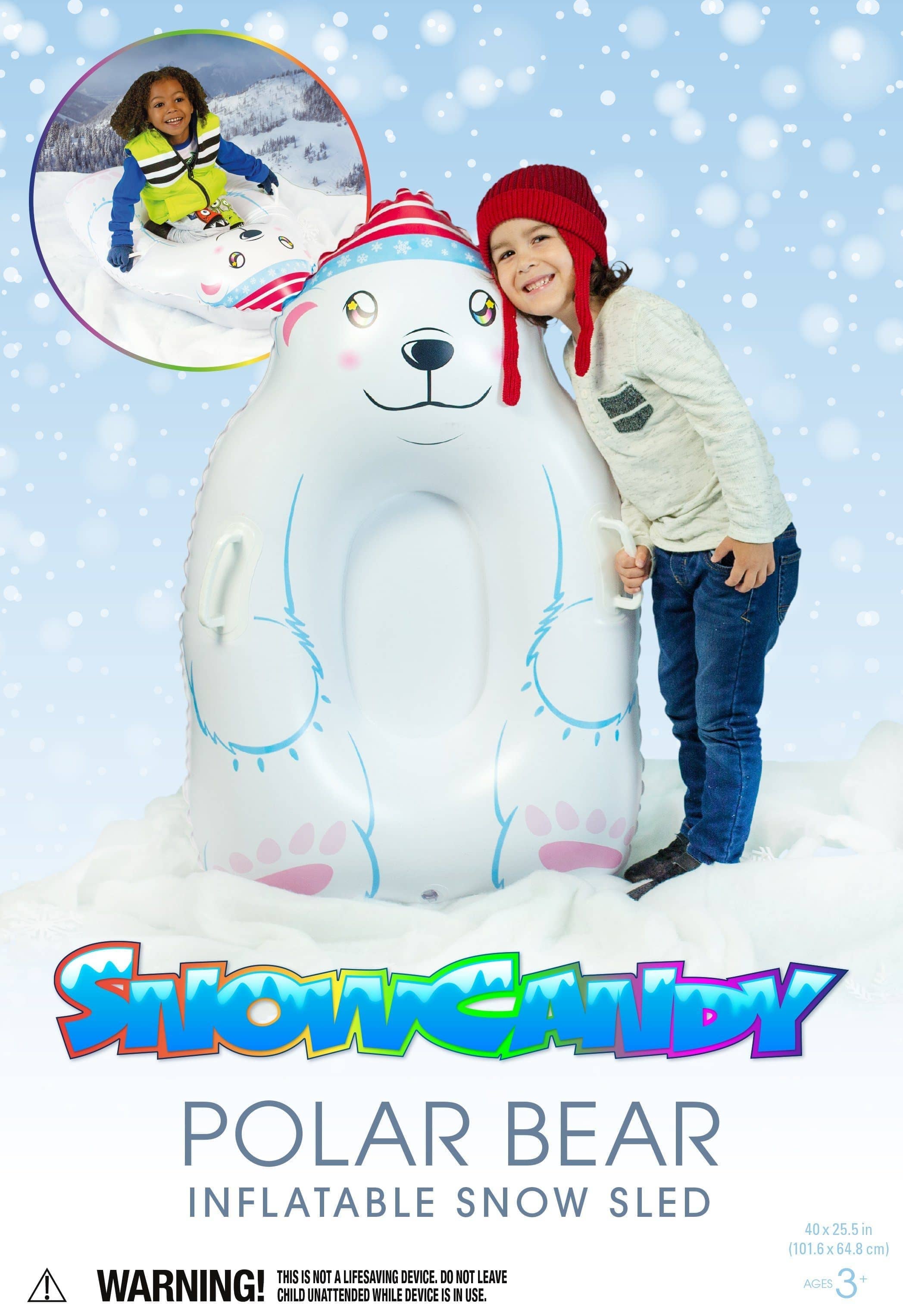 Inflatable Polar Bear Snow Sled - SnowCandy