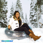Inflatable Snow Tube Silver Glitter Large SnowCandy