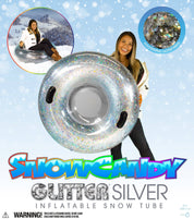 Inflatable Snow Tube Silver Glitter Large SnowCandy