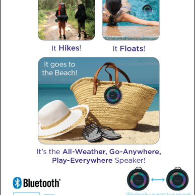 Waterproof Speaker Color Changing Aqua Splash SoundCandy