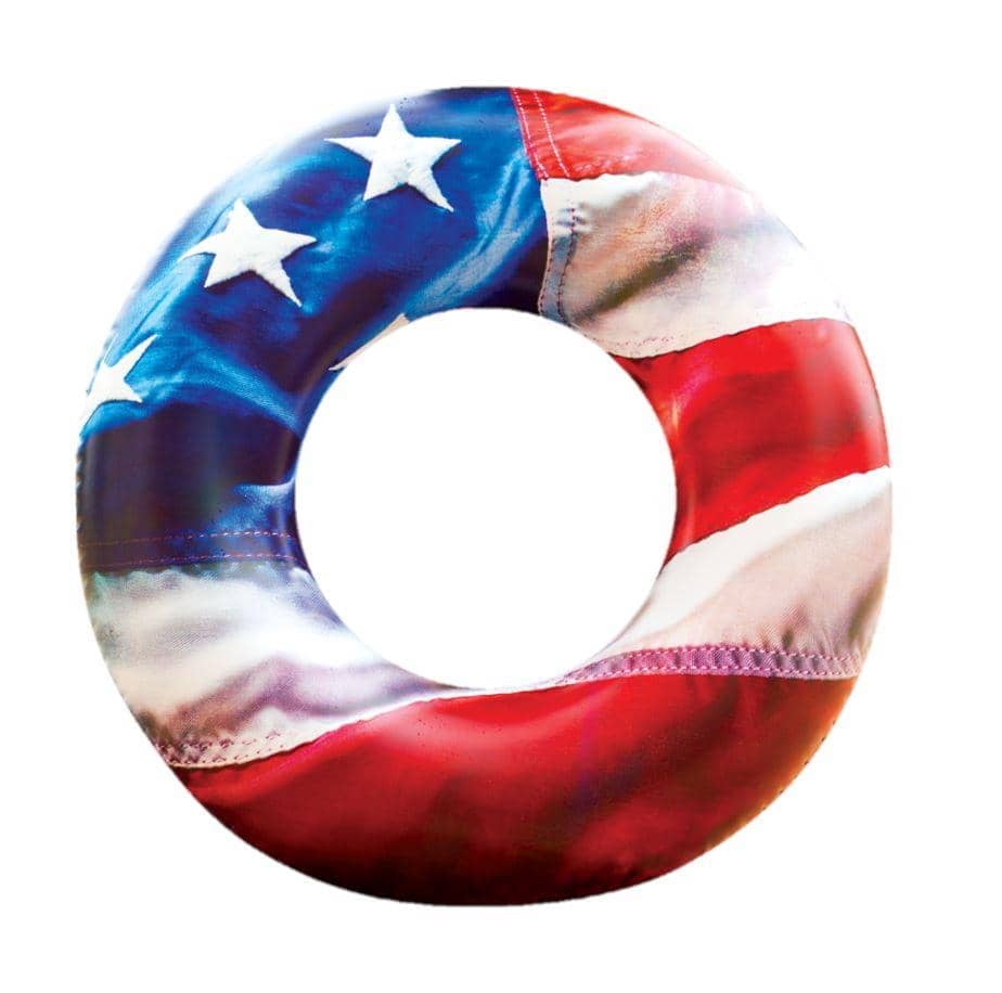 Inflatable American Flag Pool Tube Stars & Stripes 36 Inch
