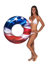 Inflatable American Flag Pool Tube Stars & Stripes 36 Inch