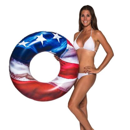 Inflatable American Flag Pool Tube Stars & Stripes 36 Inch