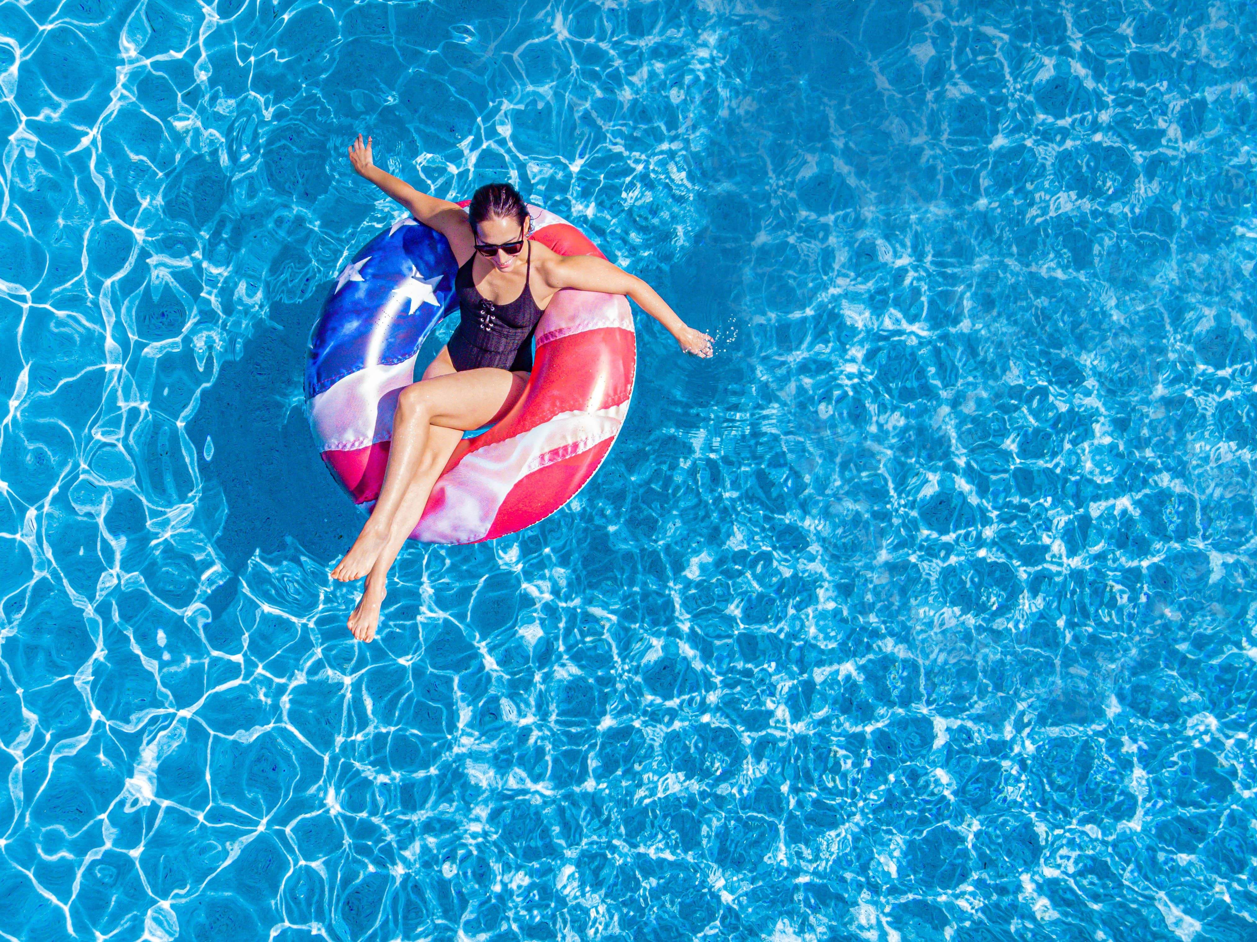 PoolCandy Pool Tube Stars & Stripes 48" Jumbo Beach & Pool Tube