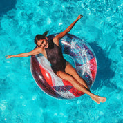 Inflatable Pool Tube Stars & Stripes Glitter PoolCandy