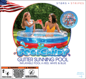 PoolCandy Stars & Stripes Glitter Sunning Pool - Deluxe 60 x 15"