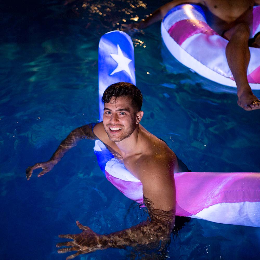 Inflatable Pool Noodle Stars & Stripes Illuminated LED Big Size