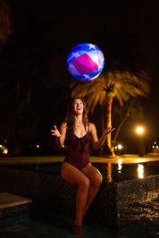 Inflatable Beach Ball Stars & Stripes Illuminated LED Jumbo