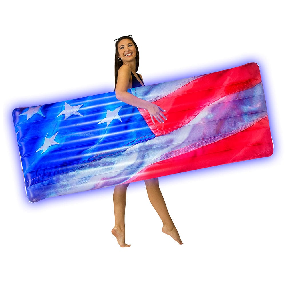 Stars & Stripes Pool Raft Illuminated LED Deluxe
