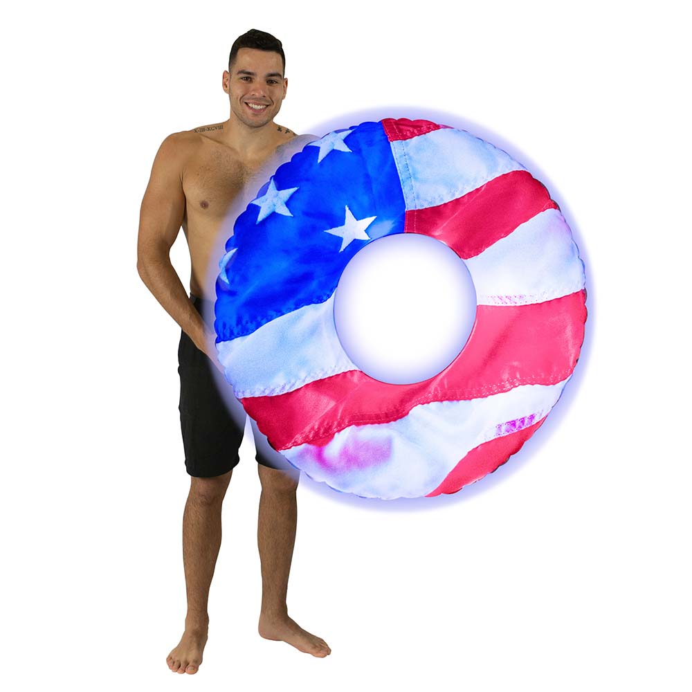 PoolCandy Stars & Stripes Illuminated LED Large 42" Pool Tube