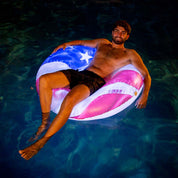 Inflatable Stars & Stripes Illuminated LED Pool Tube