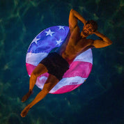 Inflatable Stars & Stripes Illuminated LED Pool Tube