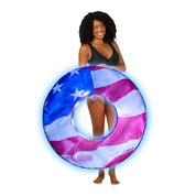 Inflatable Stars & Stripes Illuminated LED Pool Tube