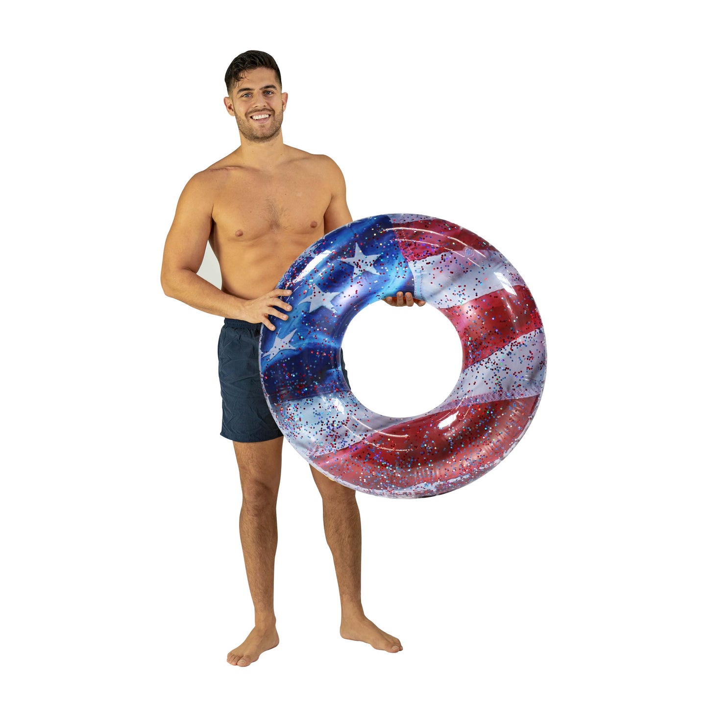 Stars & Stripes 36" Glitter Pool Tube