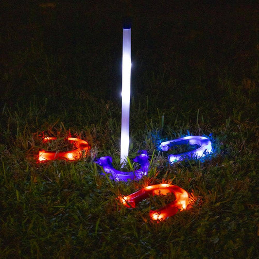 Horseshoes Game Set Illuminated LED YardCandy