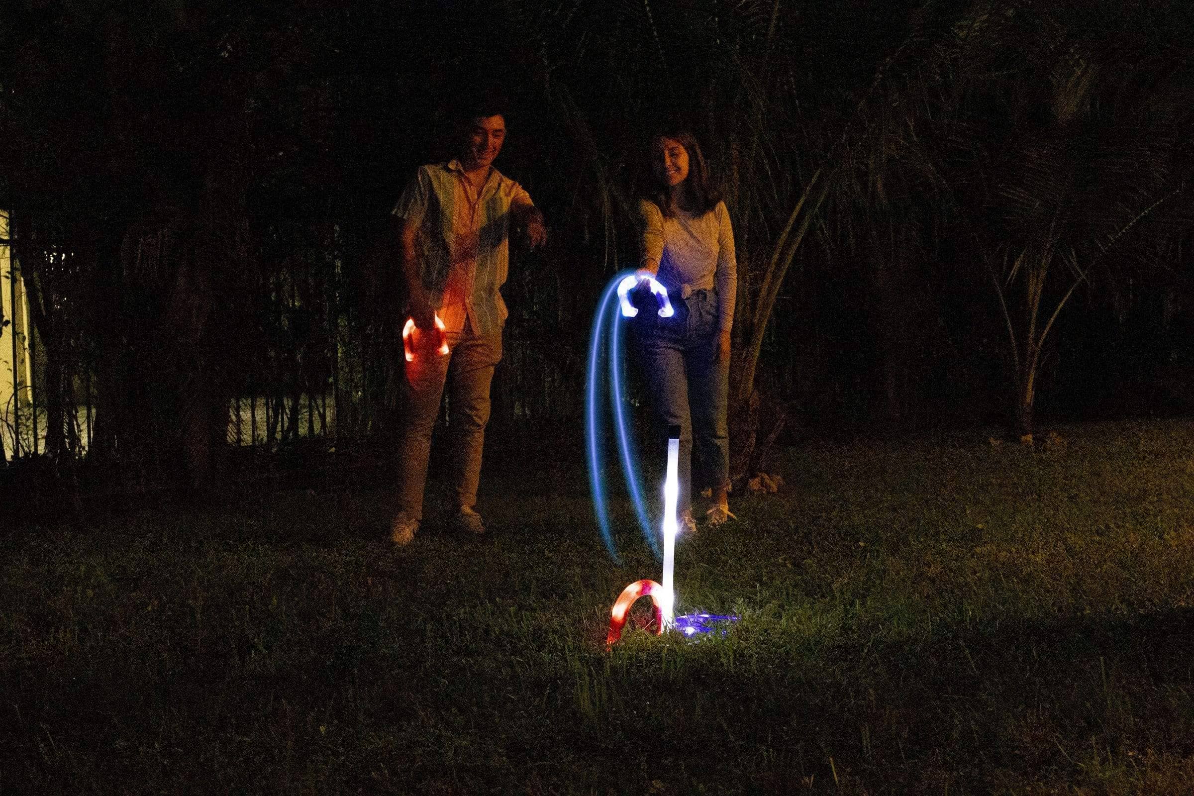 Horseshoes Game Set Illuminated LED YardCandy