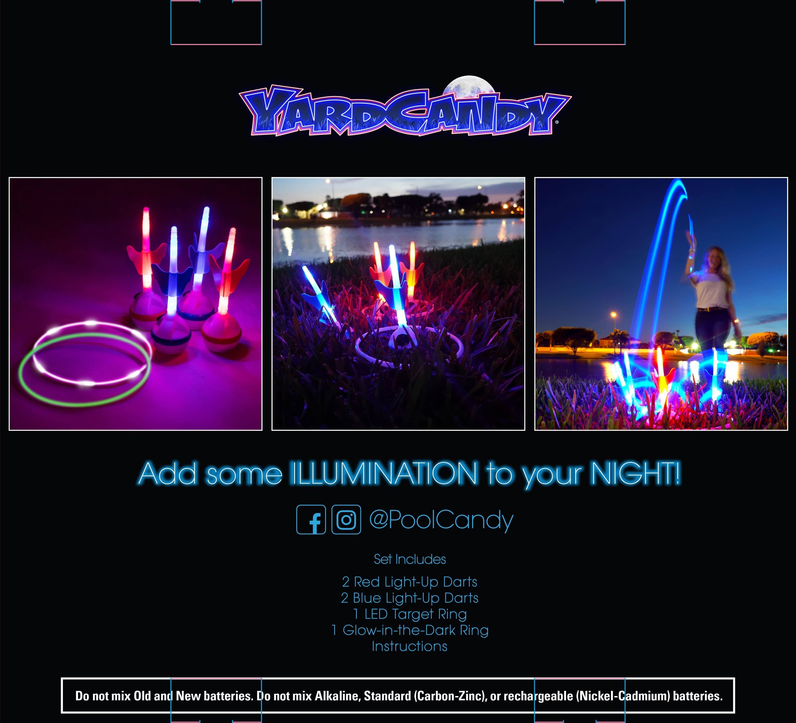 Illuminated LED Lawn Darts Game YardCandy