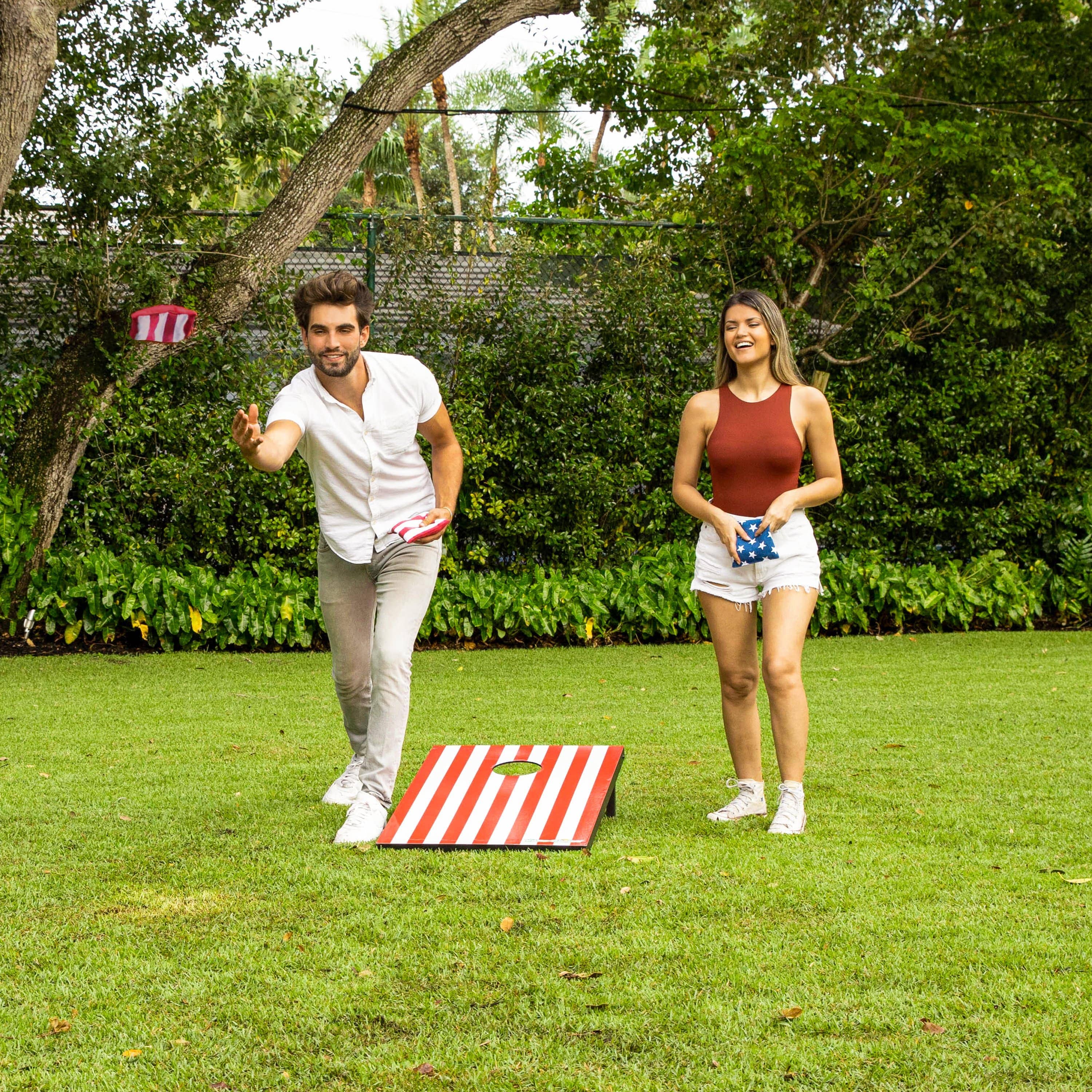 Wooden Cornhole Board Stars & Stripes YardCandy